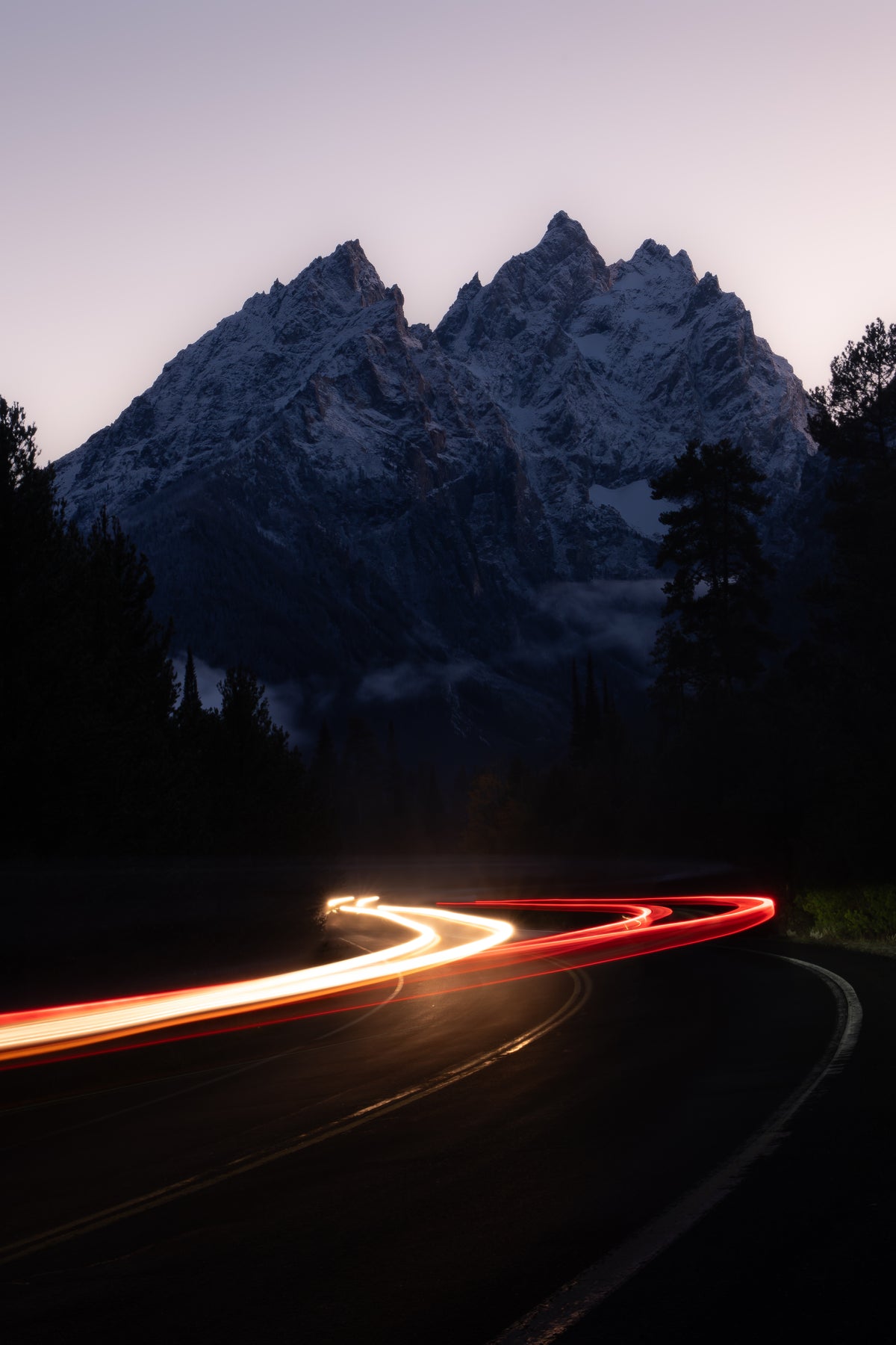 Light Trails in the Tetons